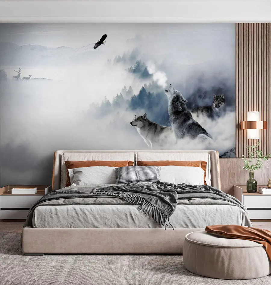 Papier peint Loups dans la forêt u42161