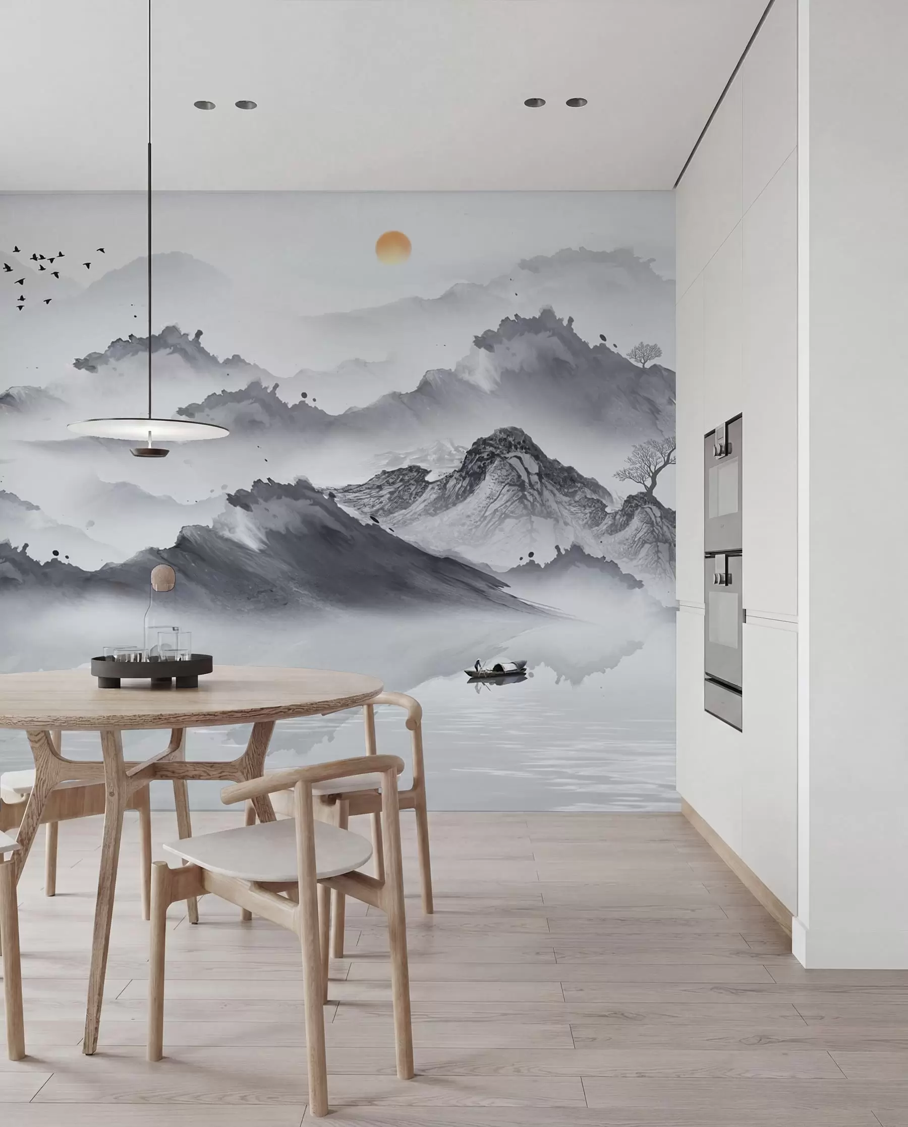 Papier peint Envol sur les montagnes u44010