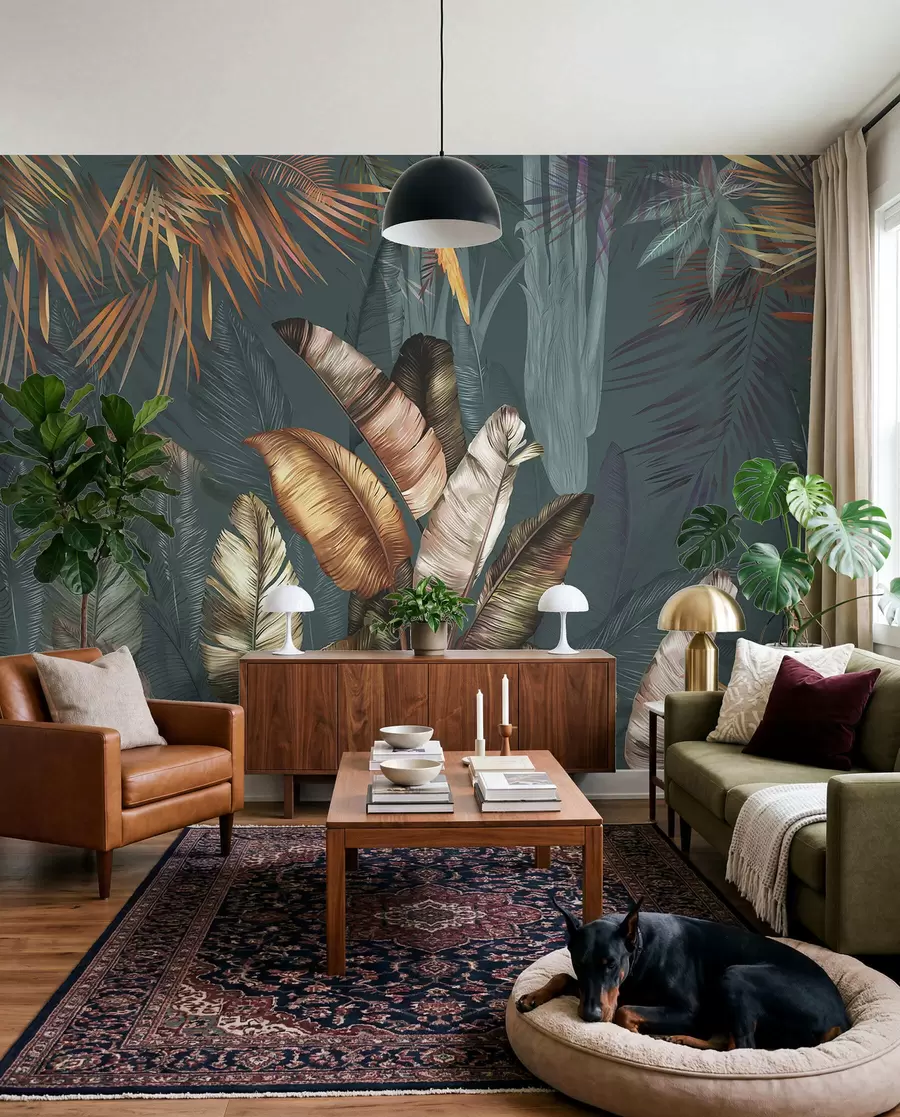 Papier peint Jungle tropicale lumineuse u50468