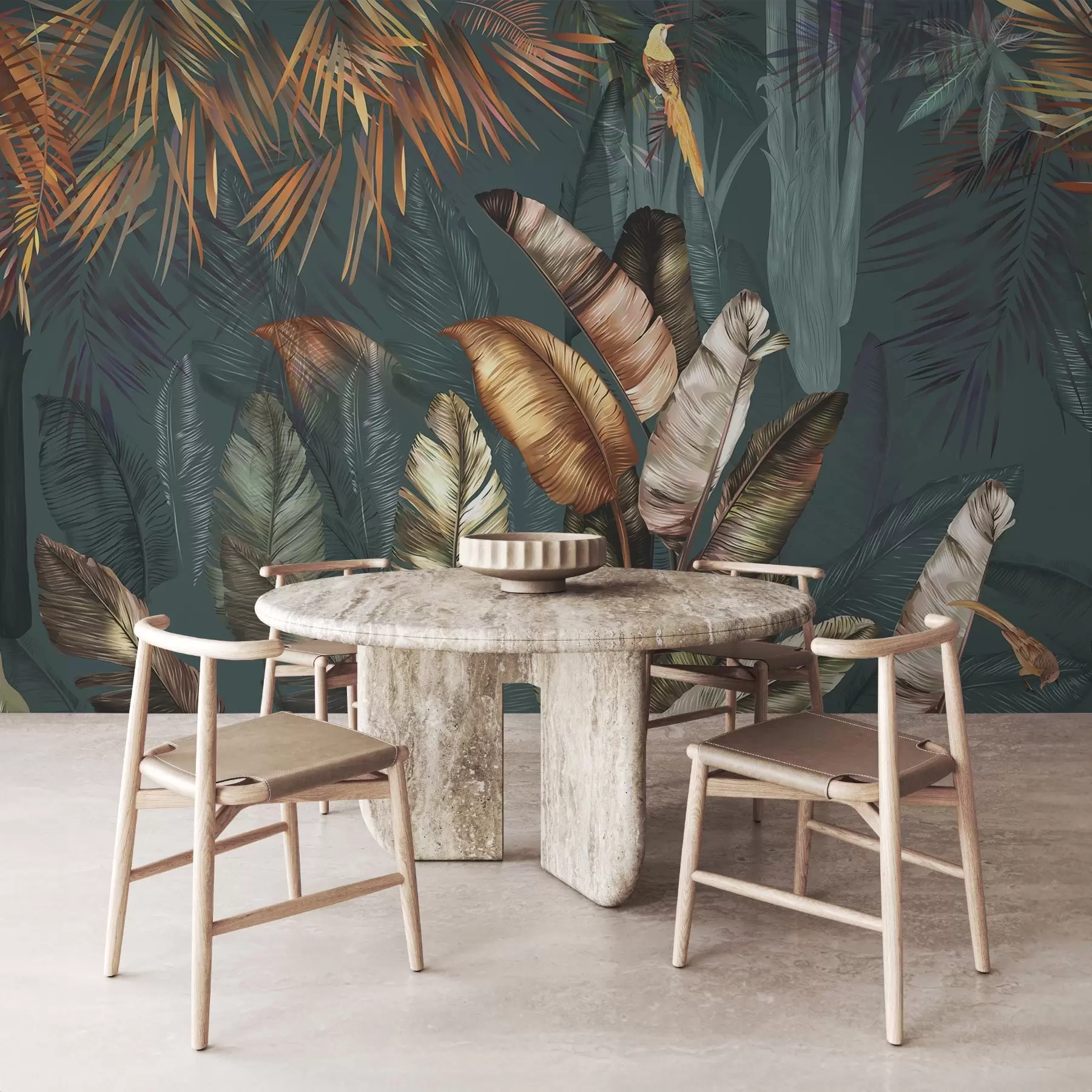 Papier peint Jungle tropicale lumineuse u50468