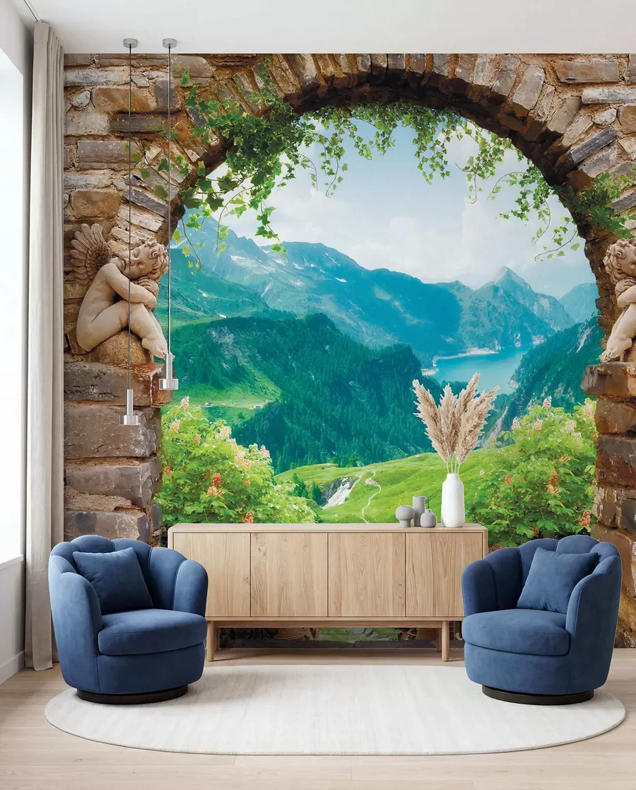 Papier peint Arche avec vue sur les montagnes u52506