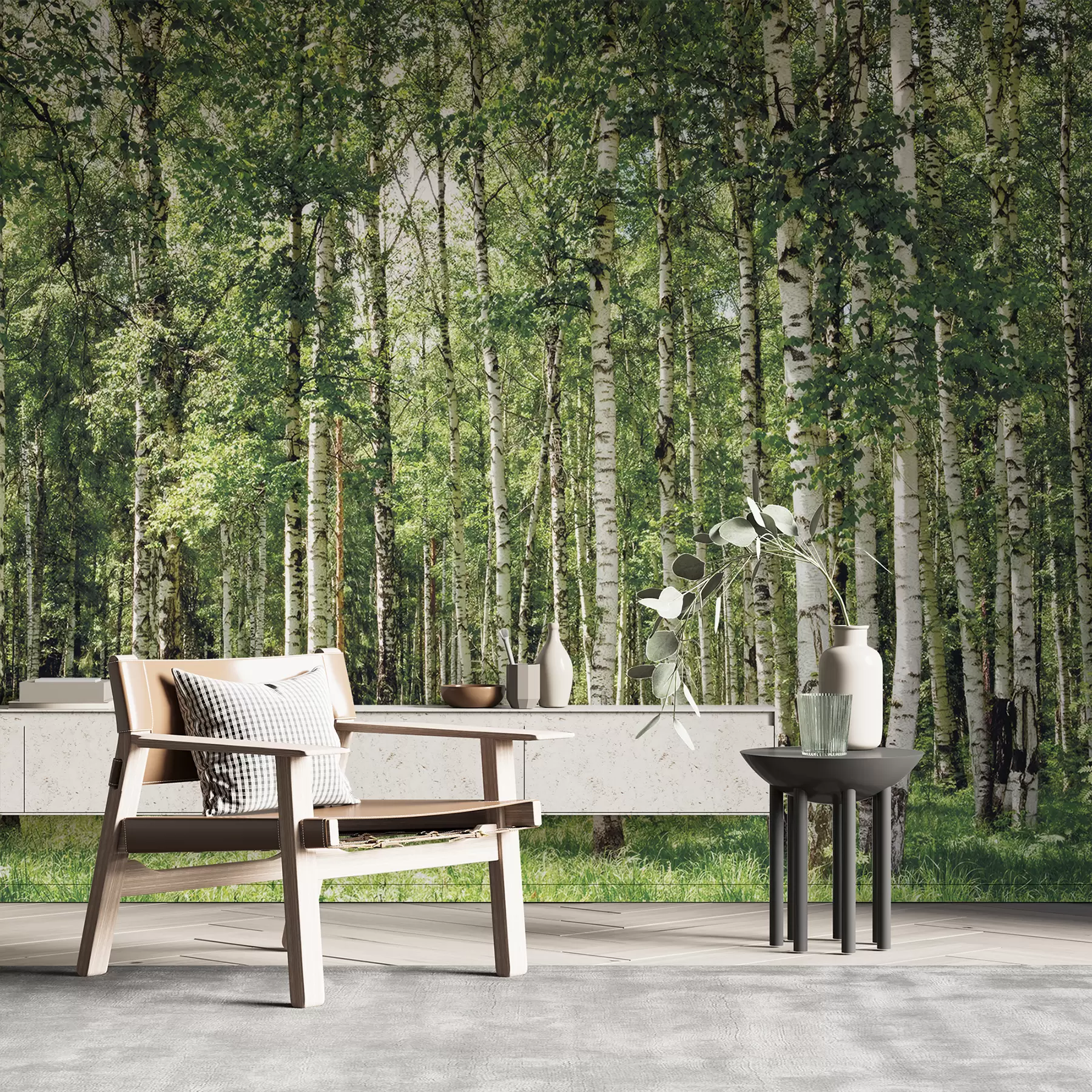 Papier peint Forêt de bouleaux u52530