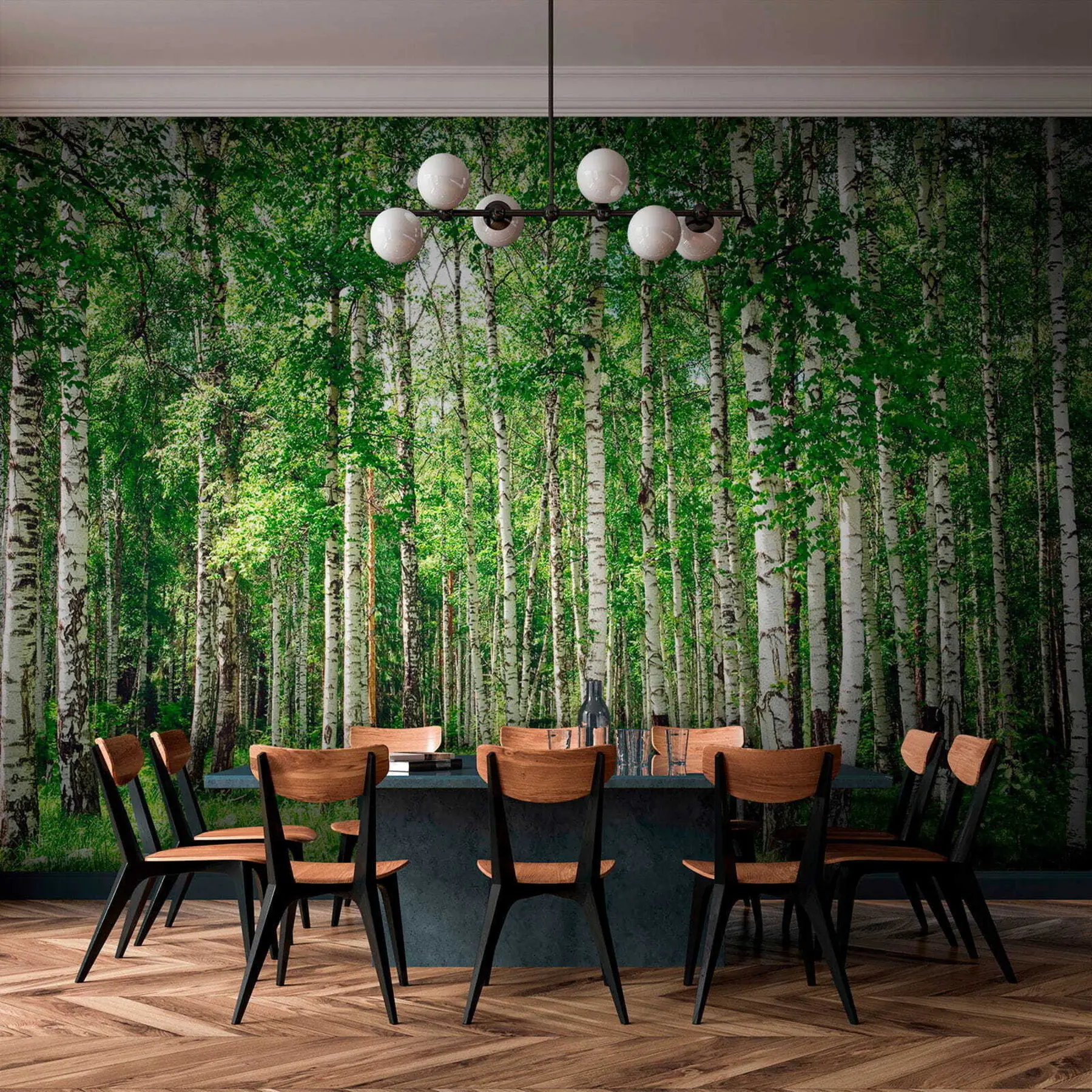 Papier peint Forêt de bouleaux u52530