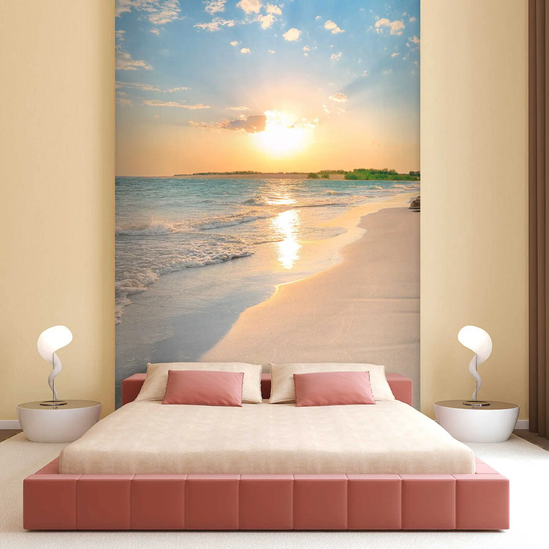 Papier peint Coucher de soleil sur la côte de la mer u53408