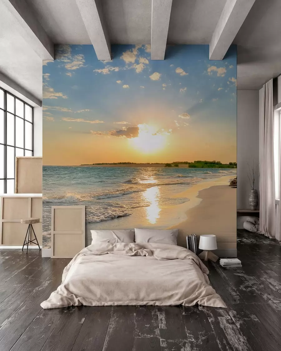 Papier peint Coucher de soleil sur la rive u53408