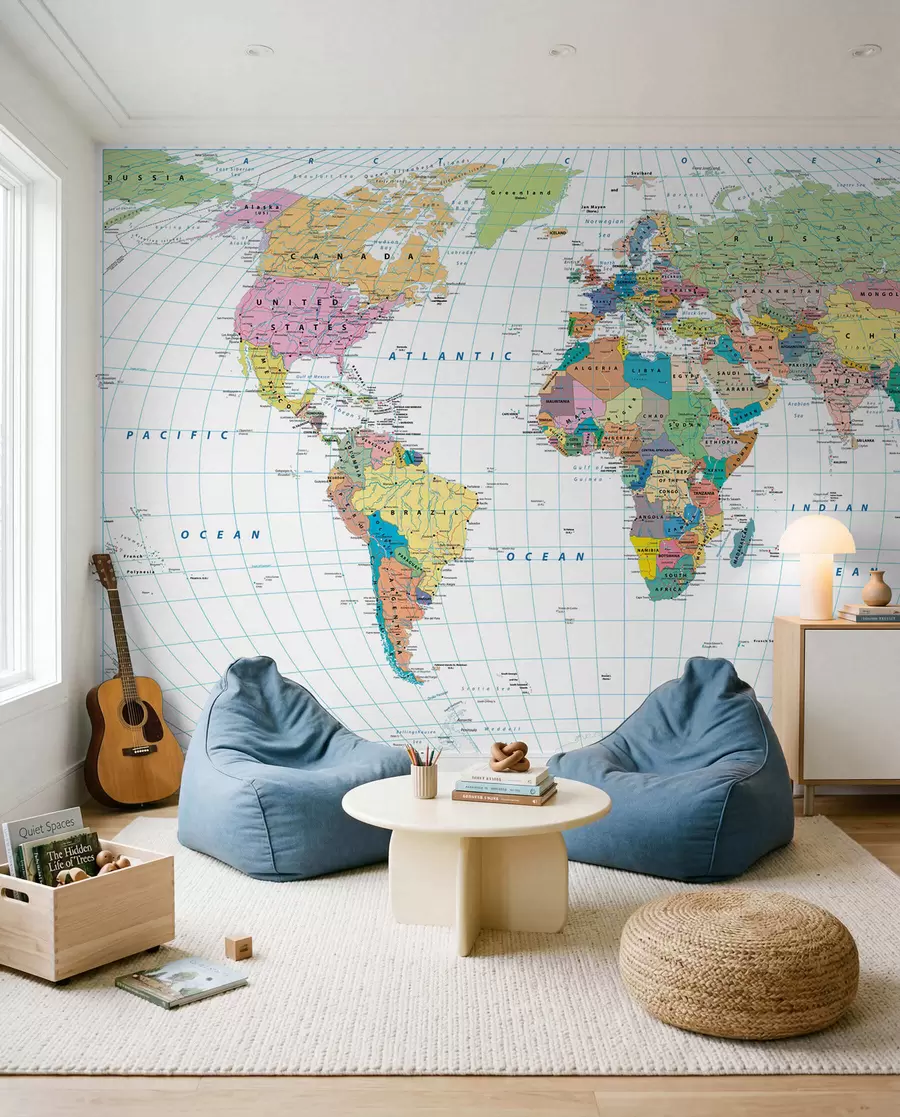 Papier peint Carte du monde u53652