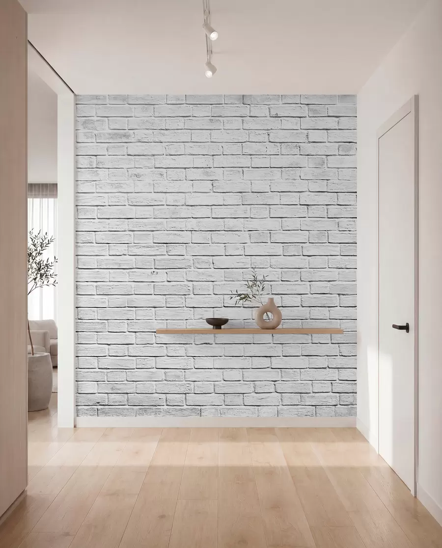 Papier peint Mur de briques blanches u54004