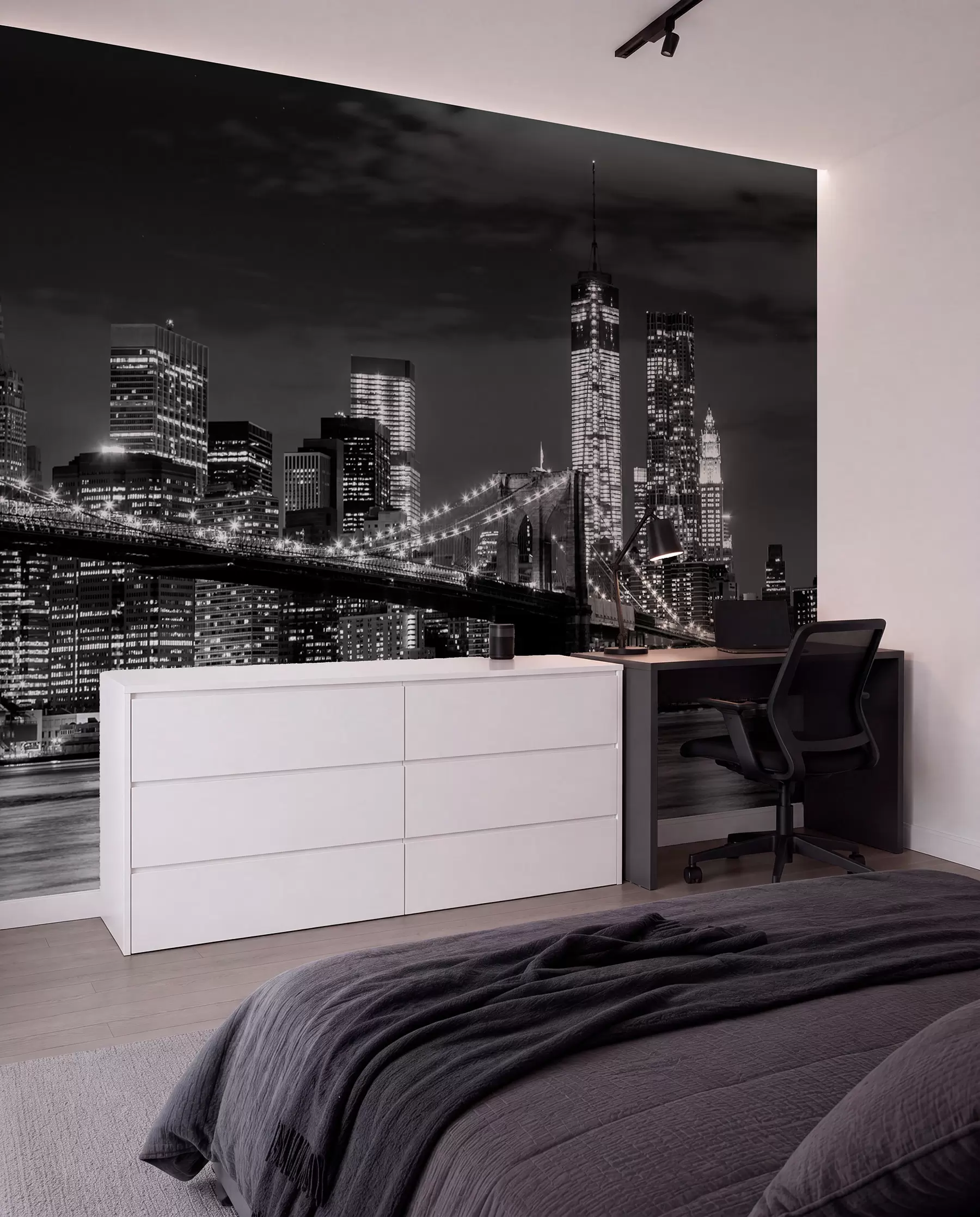 Papier peint Brooklyn en monochrome u56428