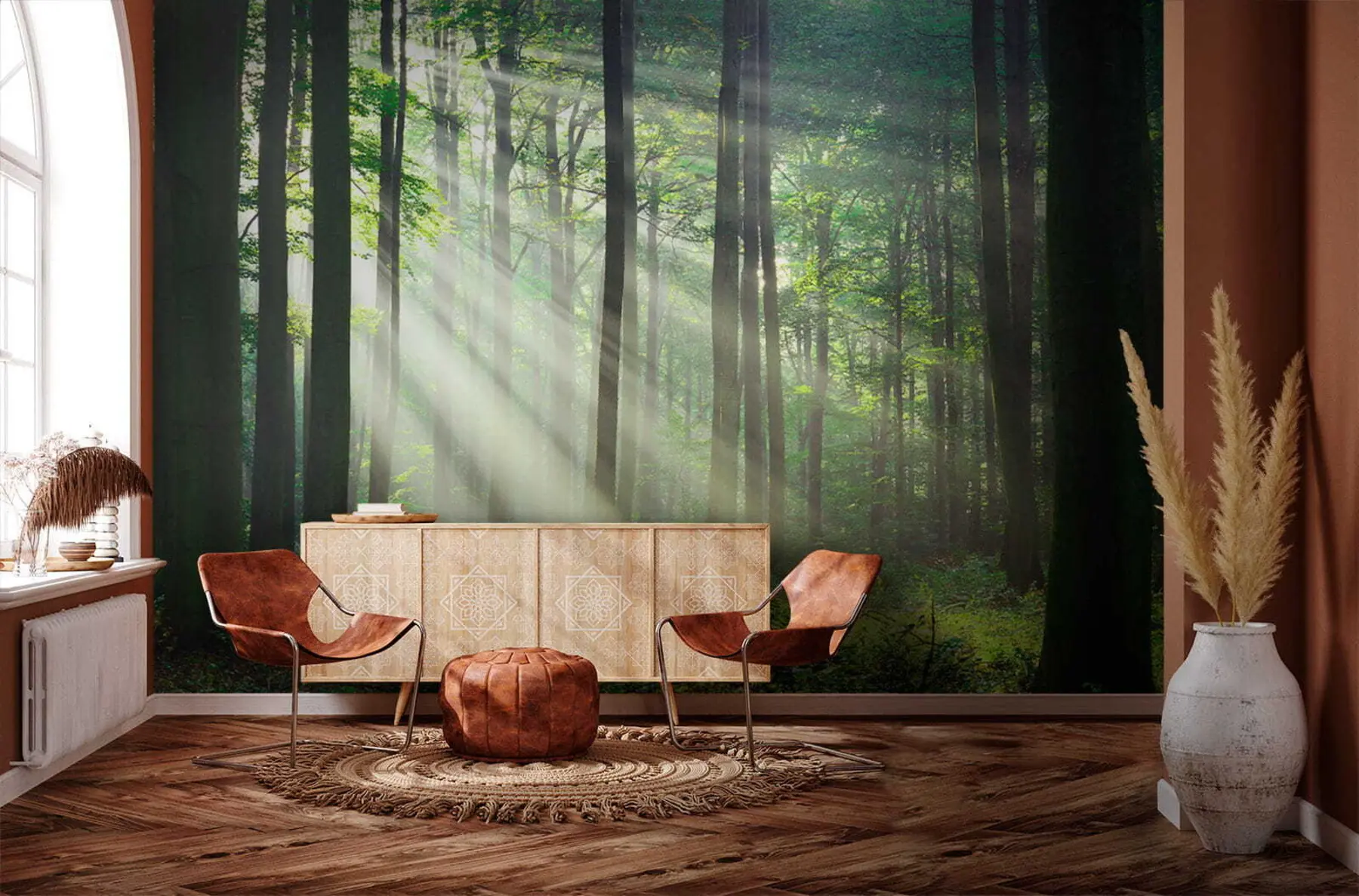 Papier peint Rayons ensoleillés dans la forêt u56787