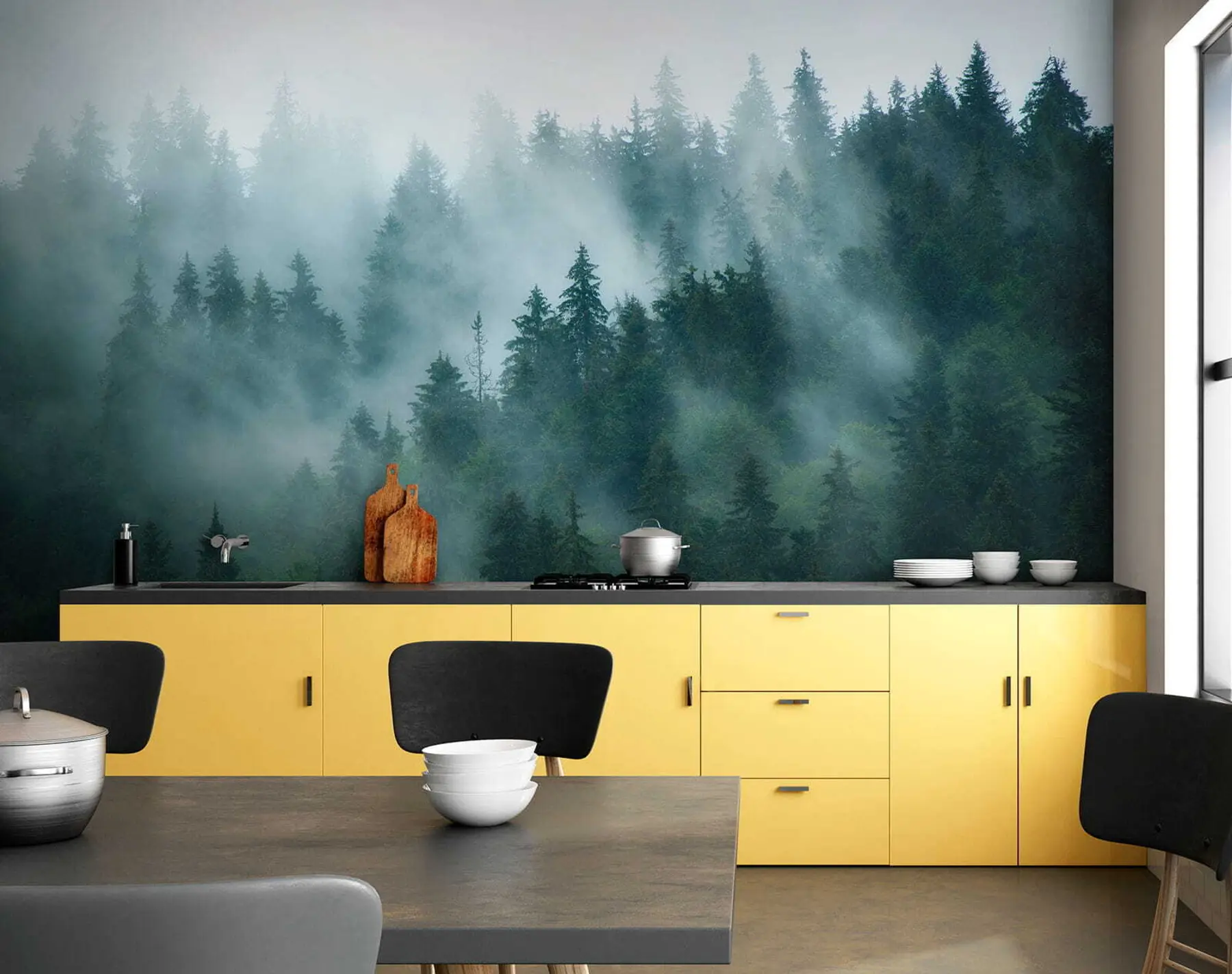 Papier peint Forêt brumeuse u57914