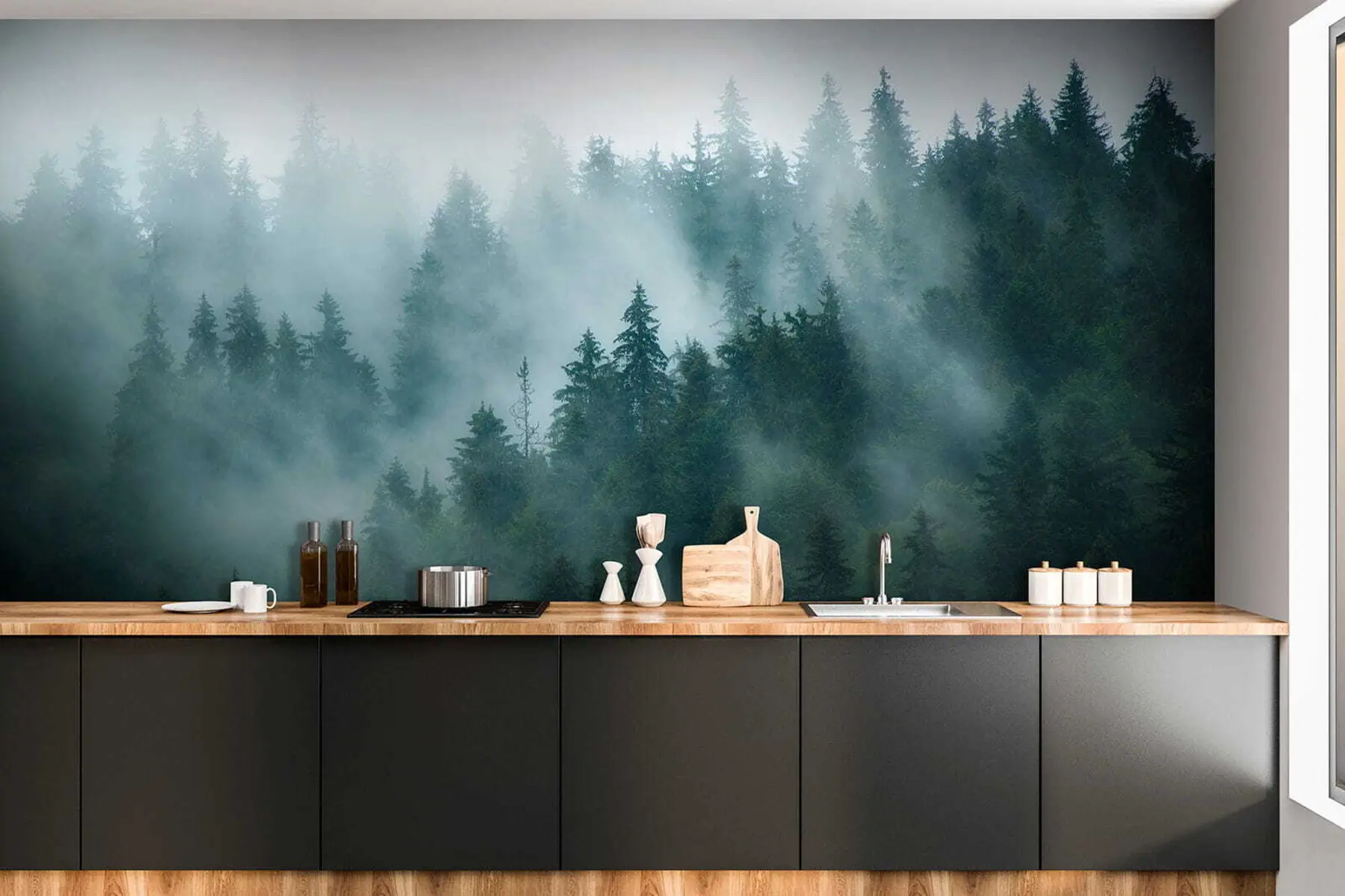 Papier peint Forêt brumeuse u57914