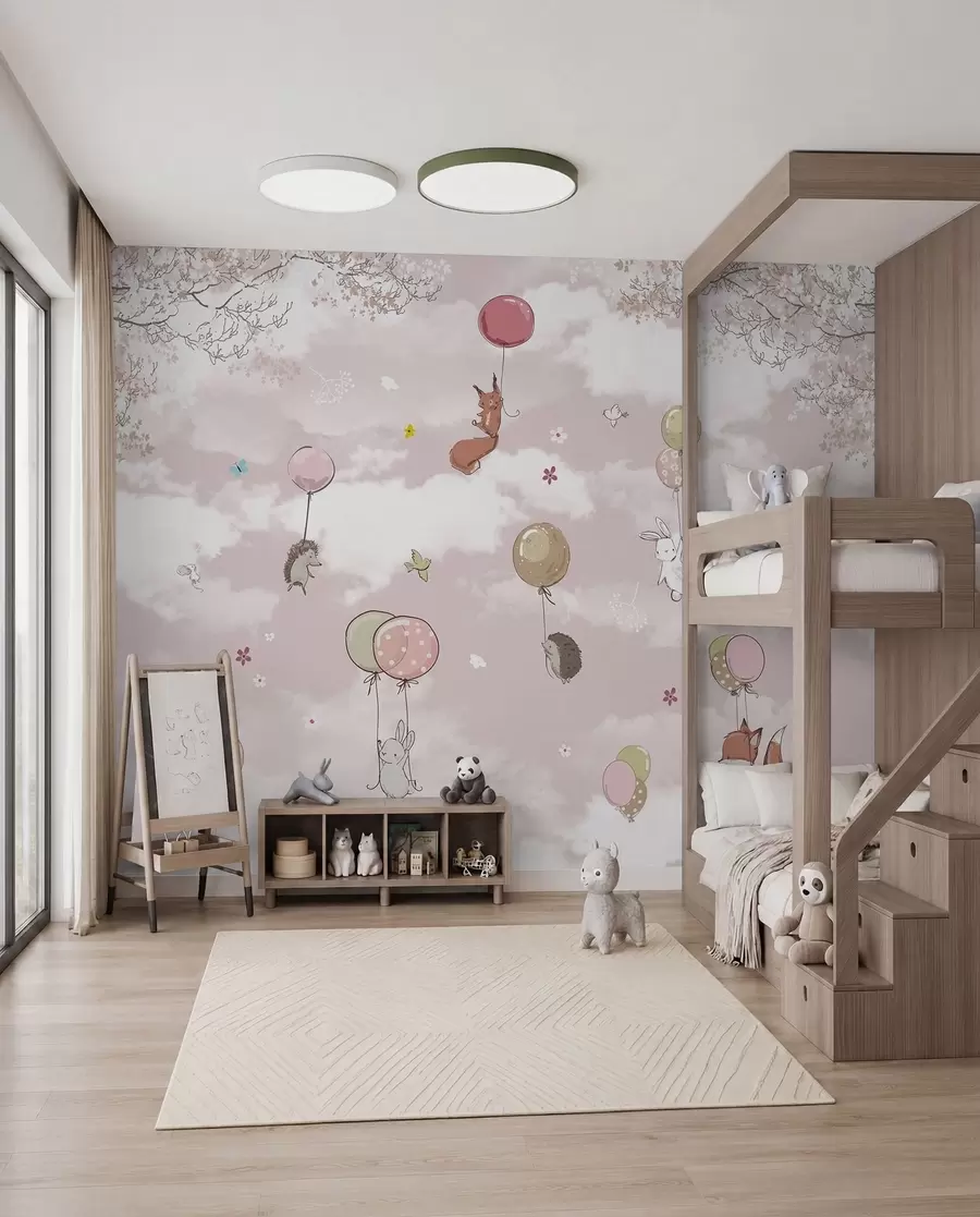 Papier peint Montgolfières dans les nuages u59963