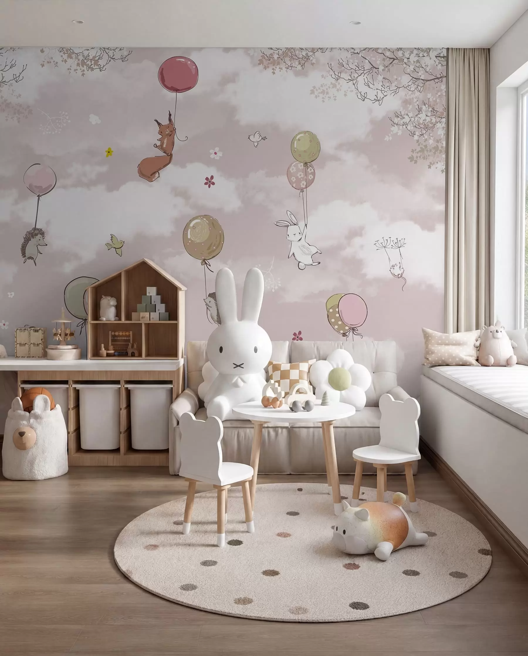 Papier peint Montgolfières dans les nuages u59963