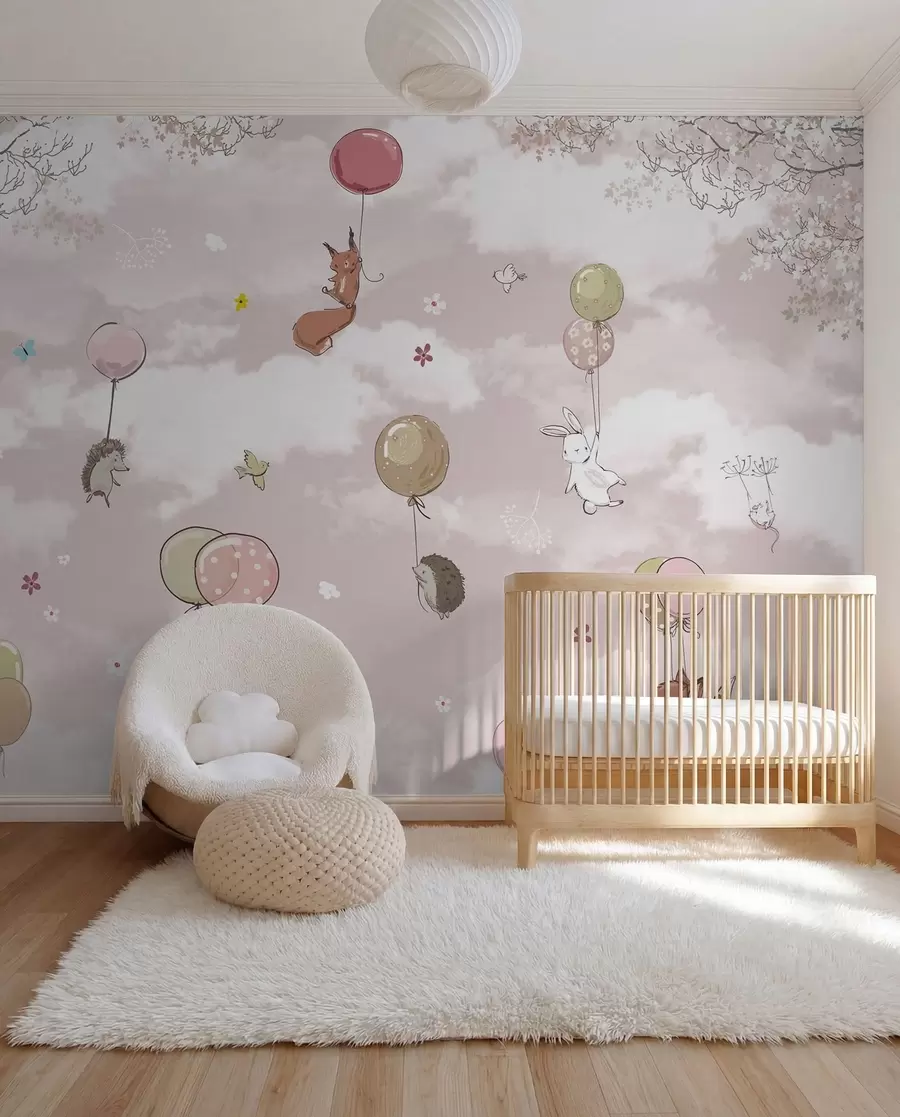 Papier peint Montgolfières dans les nuages u59963