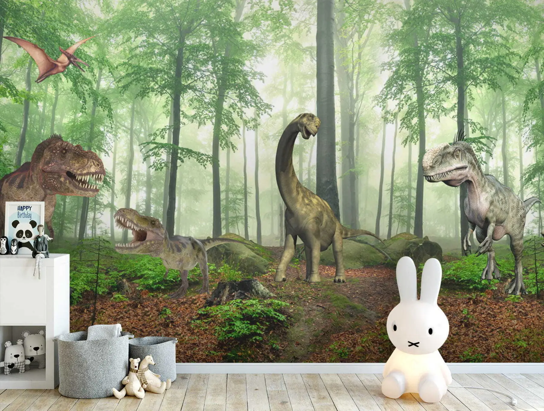 Papier peint Dinosaures dans la forêt u60039