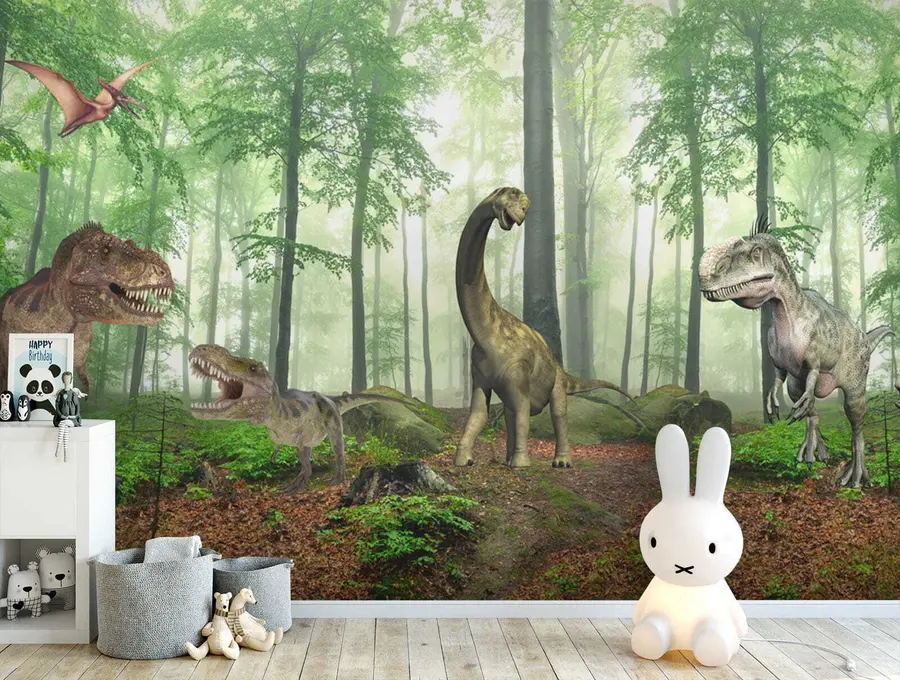 Papier peint Dinosaures dans la forêt u60039