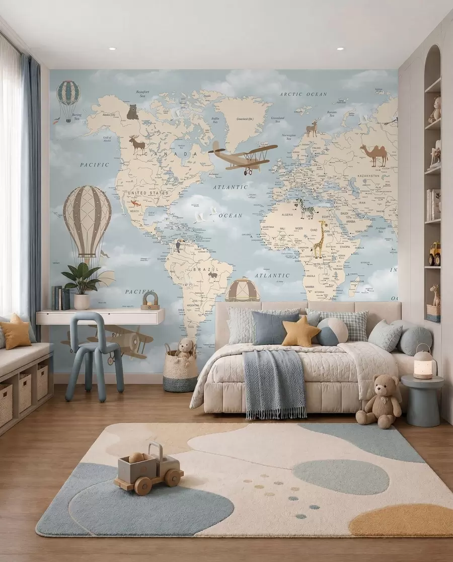 Papier peint Envol autour du monde u60135