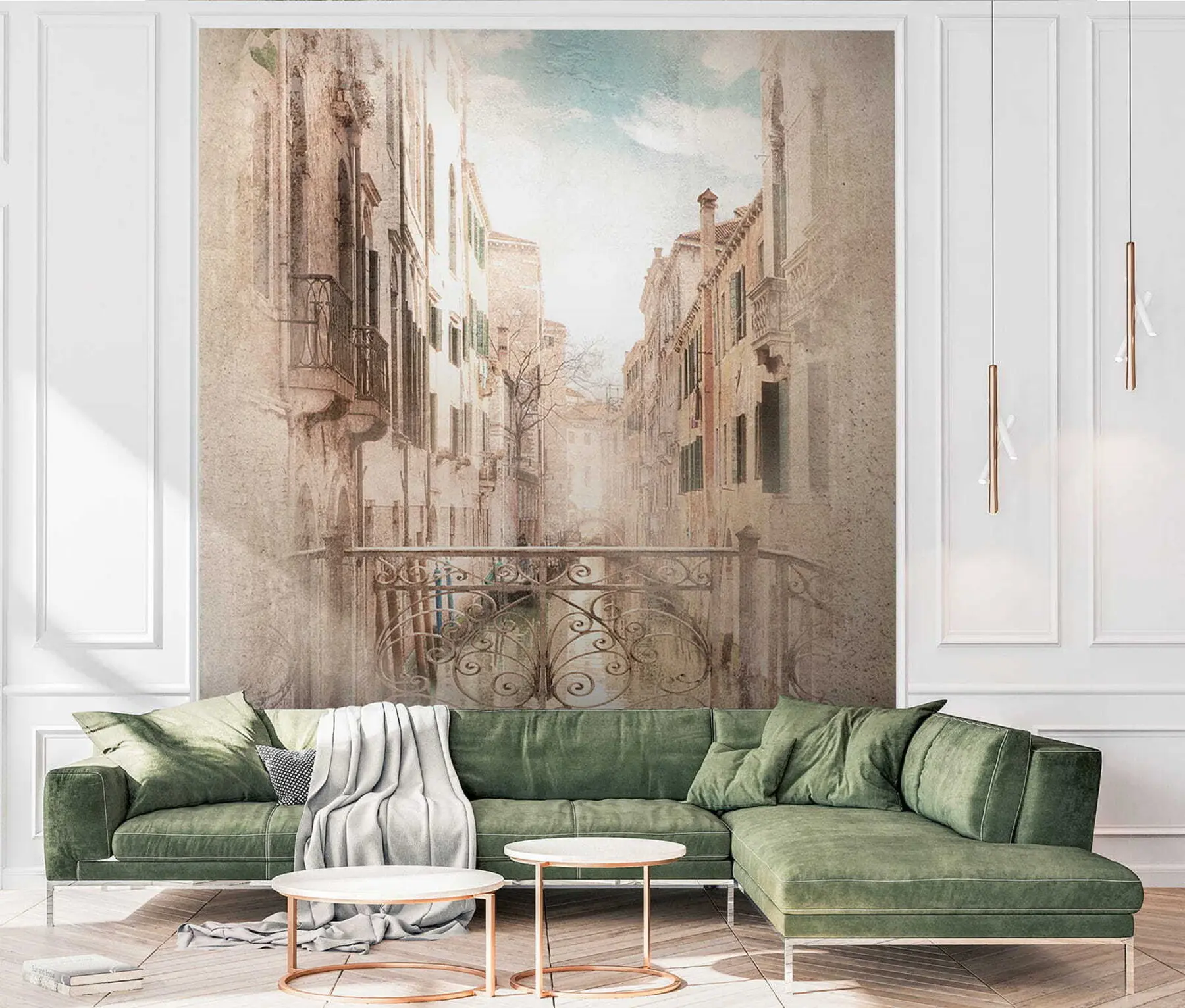 Papier peint Balcon, rue italienne u60320