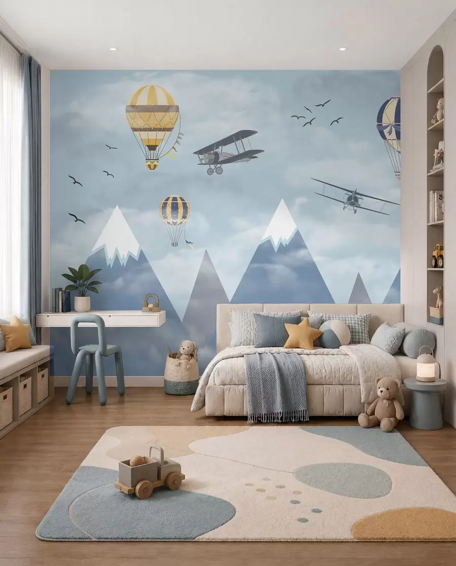 Papier peint Petits aviateurs des montagnes u60492