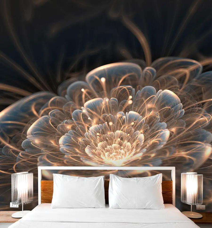 Papier peint Dessiner avec de la lumière sur un fond sombre u59705