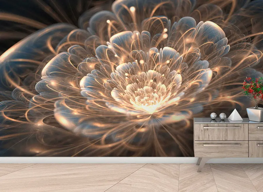 Papier peint Dessiner avec de la lumière sur un fond sombre u59705