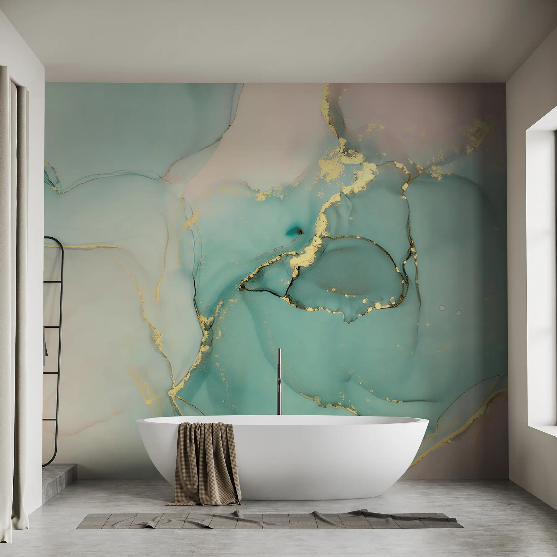 Papier peint Marbre azur u20877