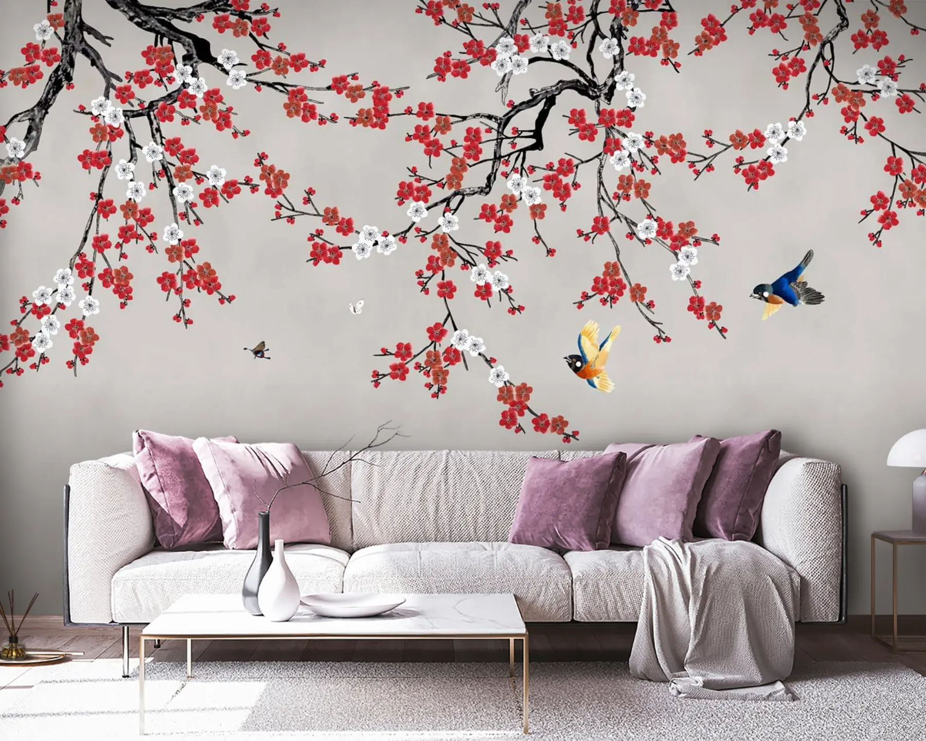 Papier peint Brun, bois et substrat rocheux u21476