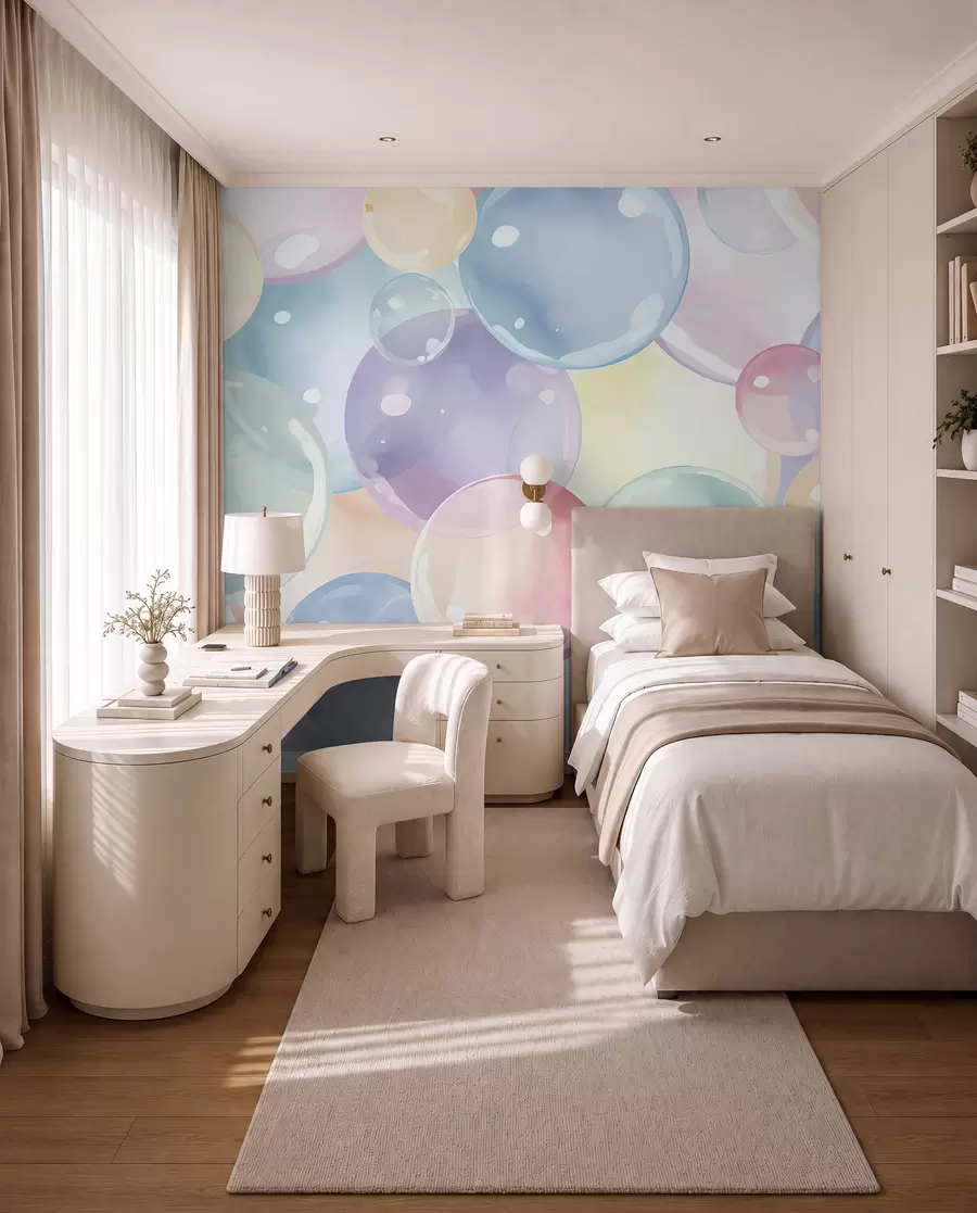 Papier peint Bulles aux couleurs pastel u99730