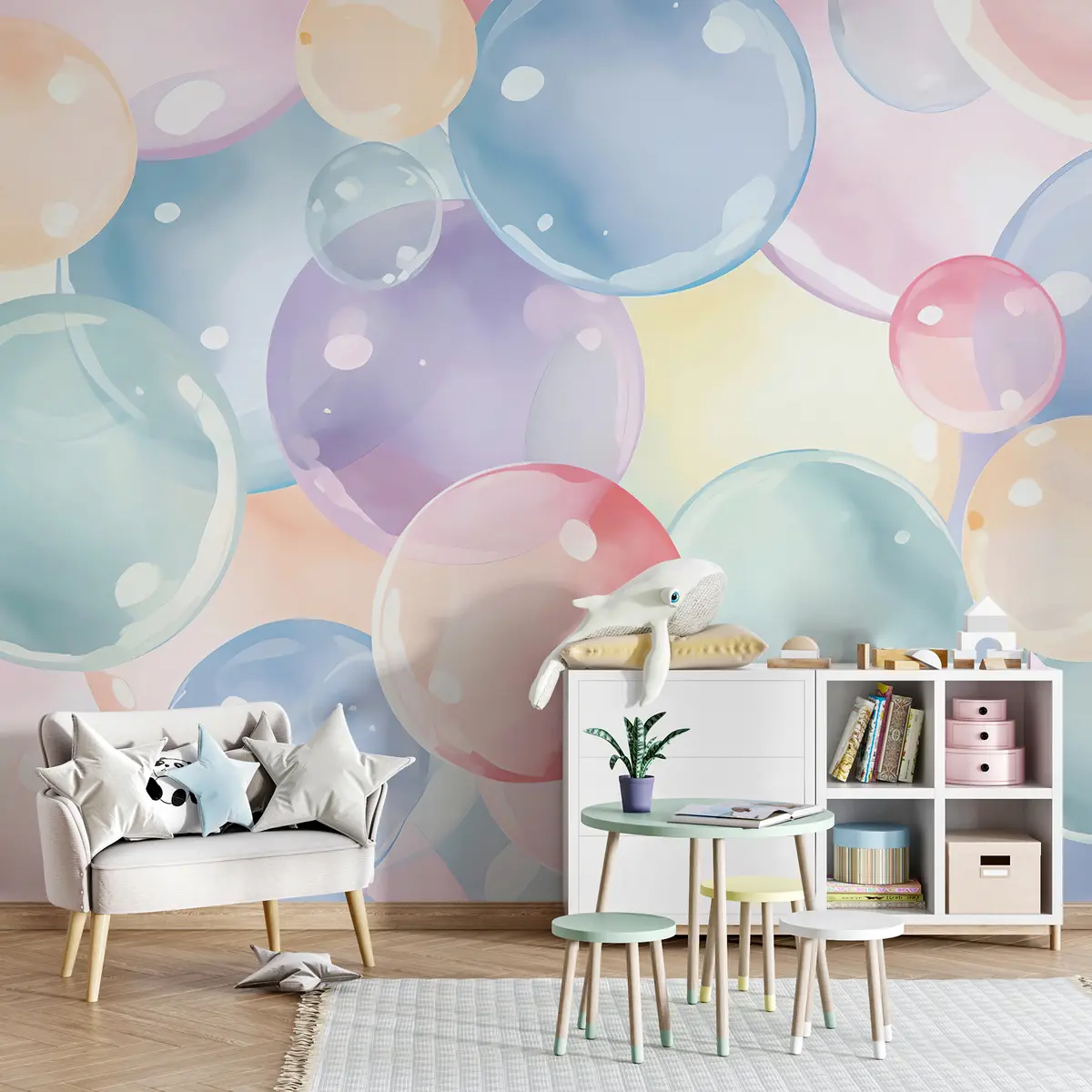 Papier peint Bulles pastel u99730