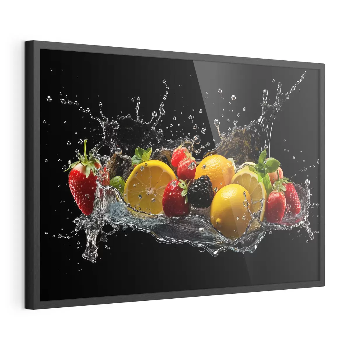 Poster Fruits dans un filet d'eau f37044