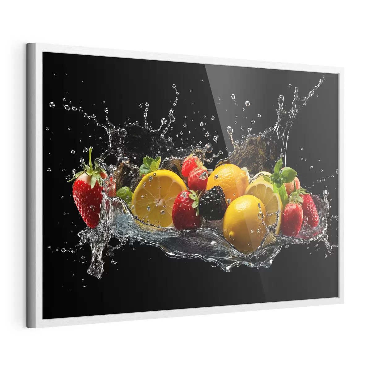 Poster Fruits dans un filet d'eau f37044