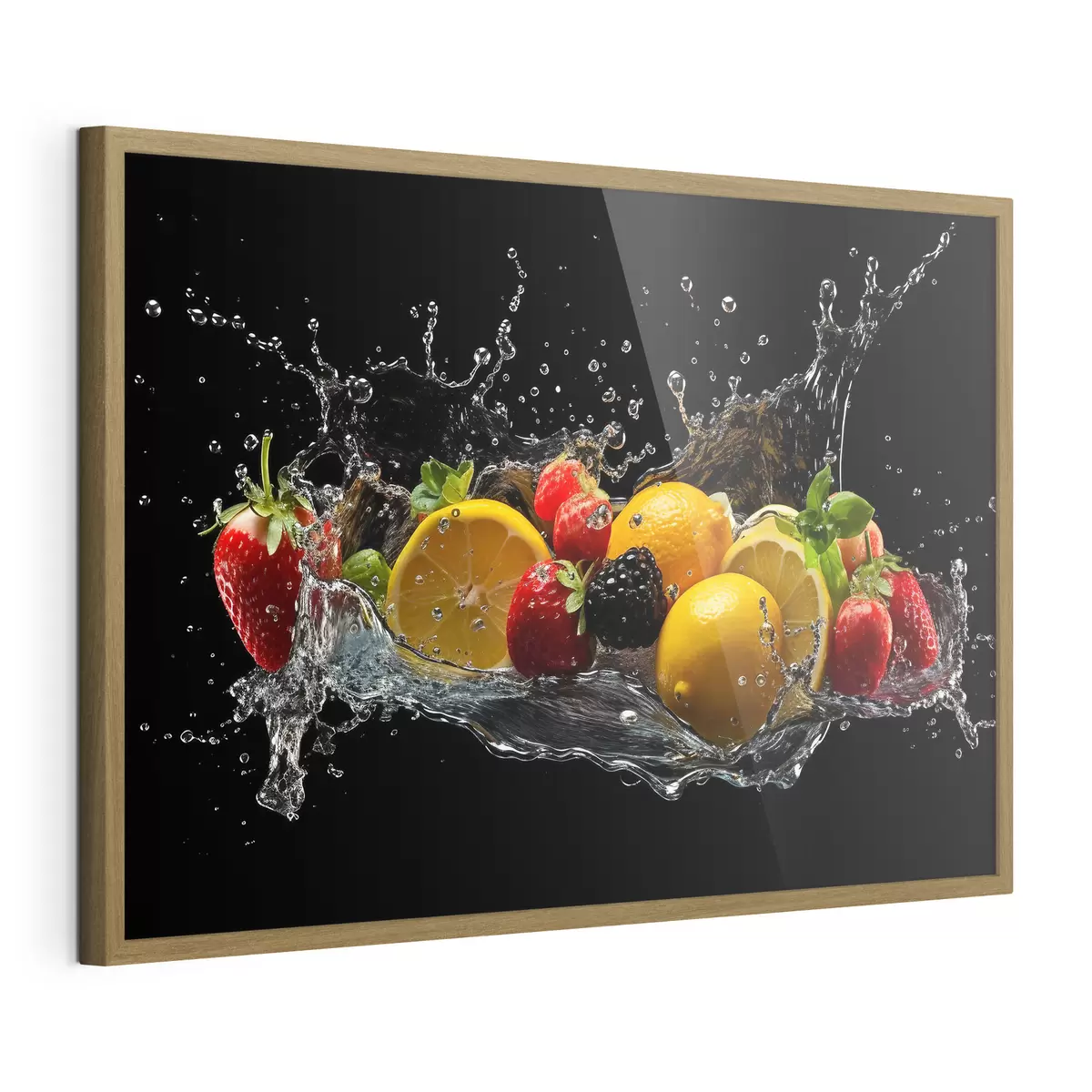 Poster Fruits dans un filet d'eau f37044