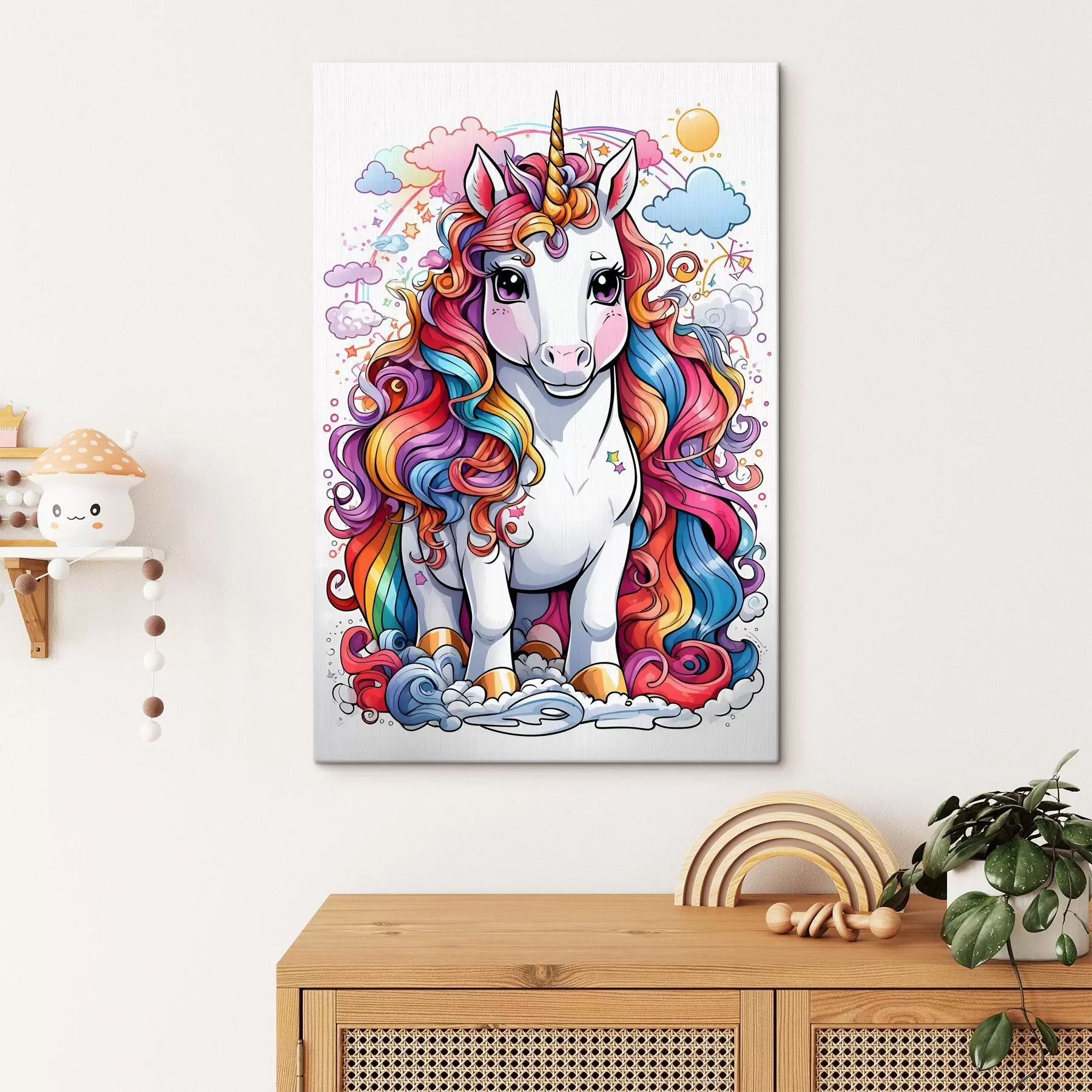 Papier peint Licorne multicolore s37766