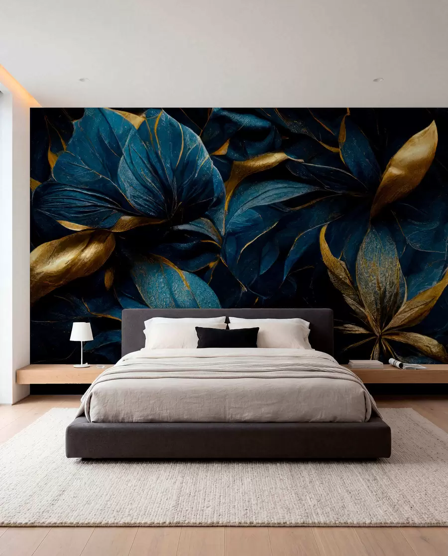Papier peint Fleurs royales bleues u74140d1