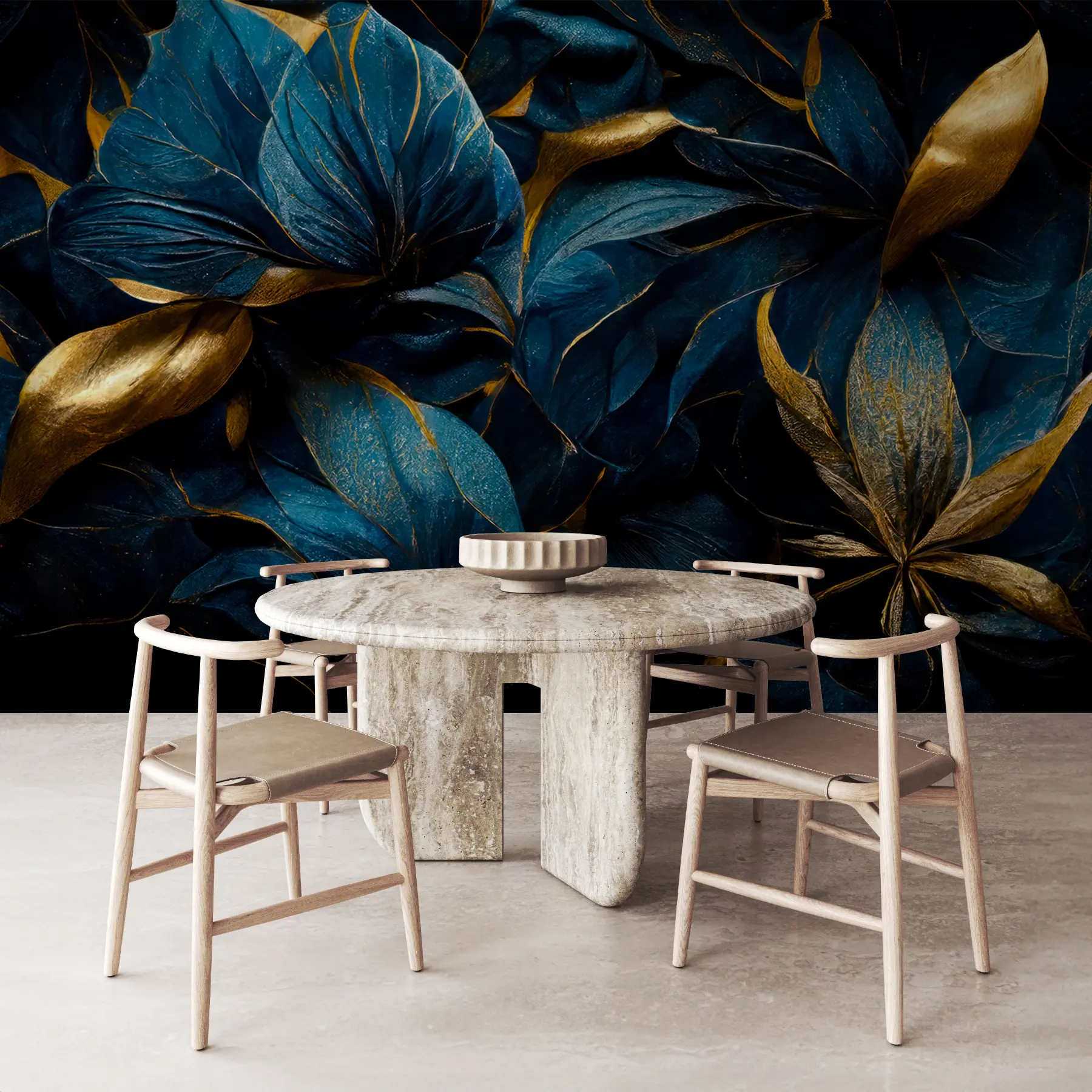 Papier peint Fleurs royales bleues u74140d1