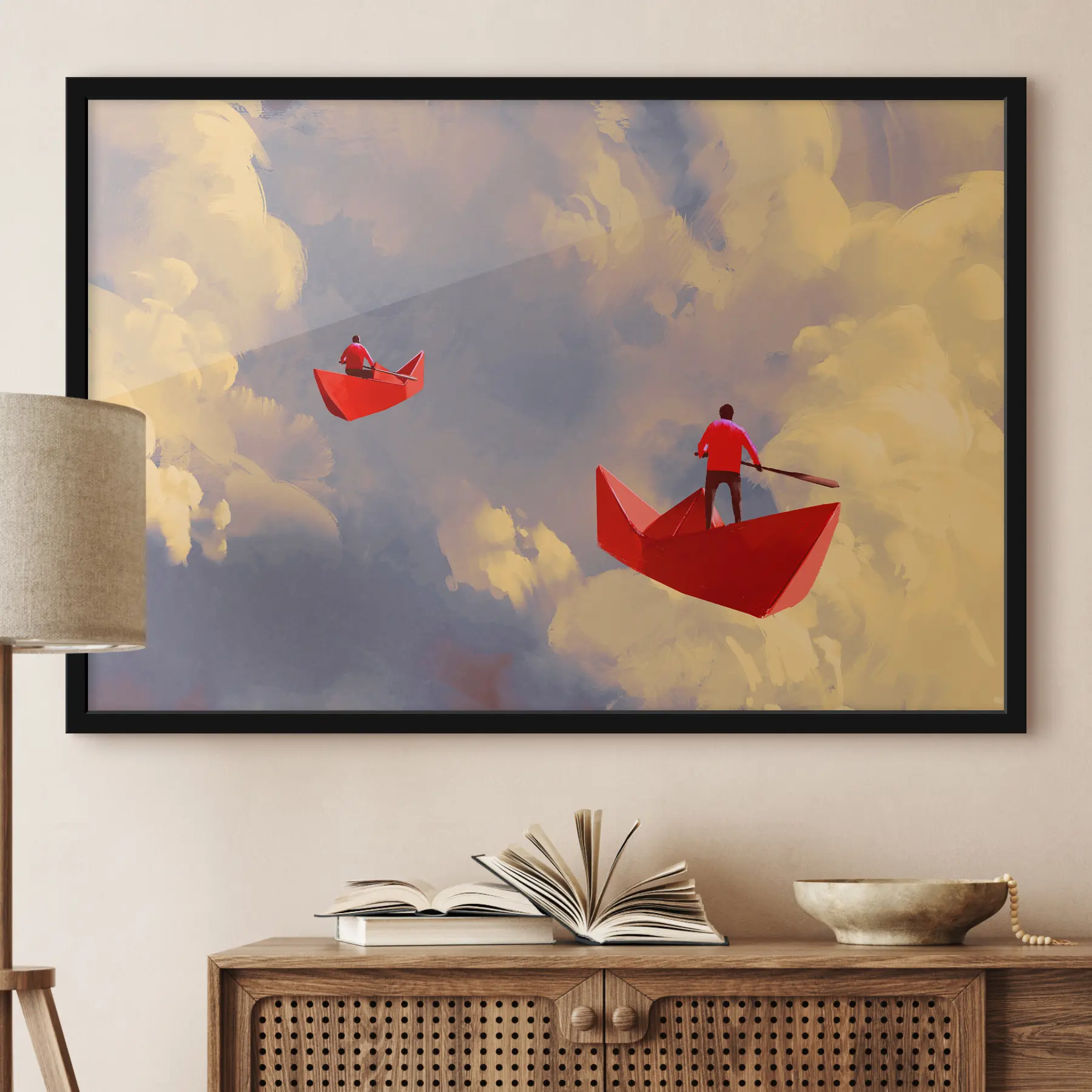 Papier peint Bateaux dans les nuages f37830