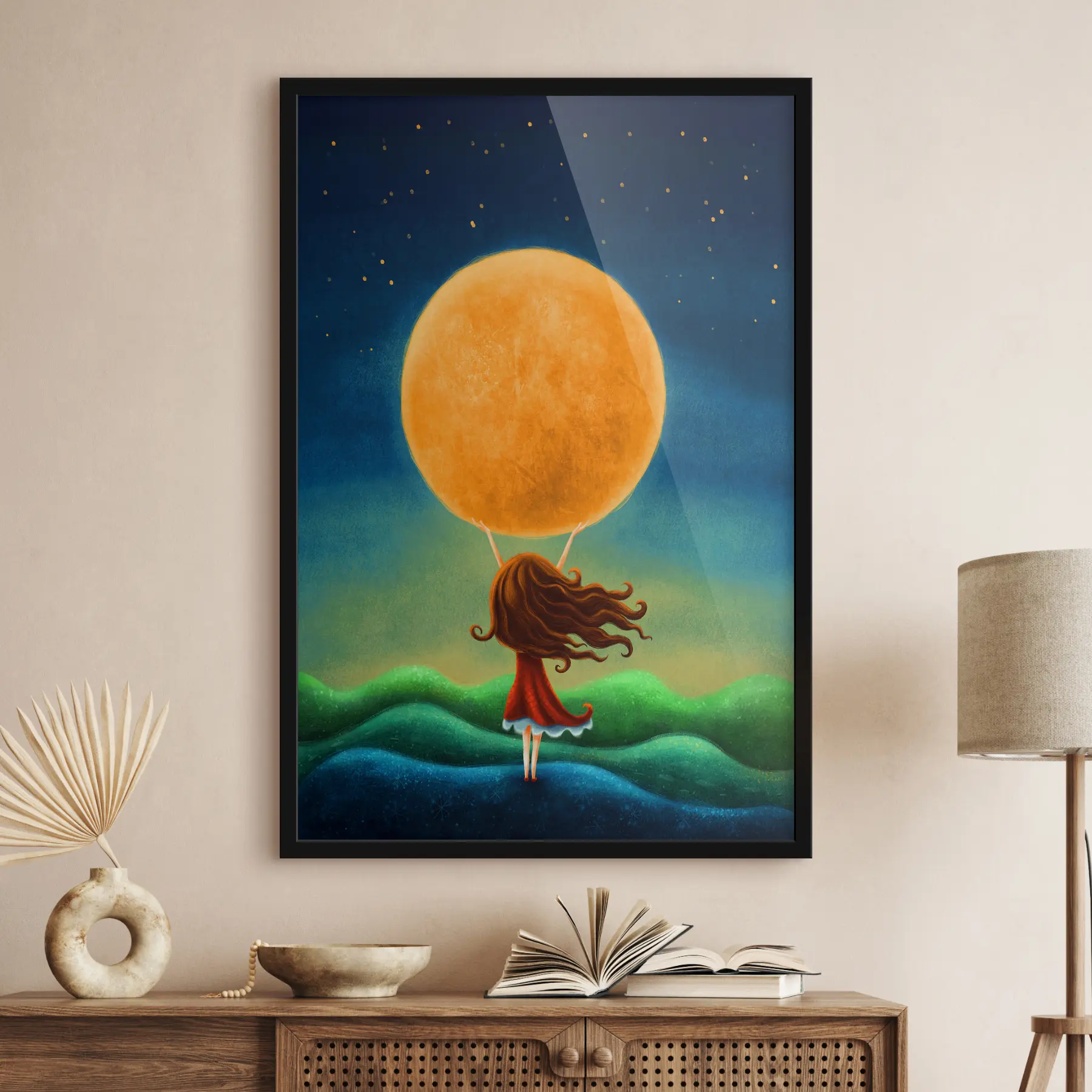 Papier peint La lune dans tes mains f37835