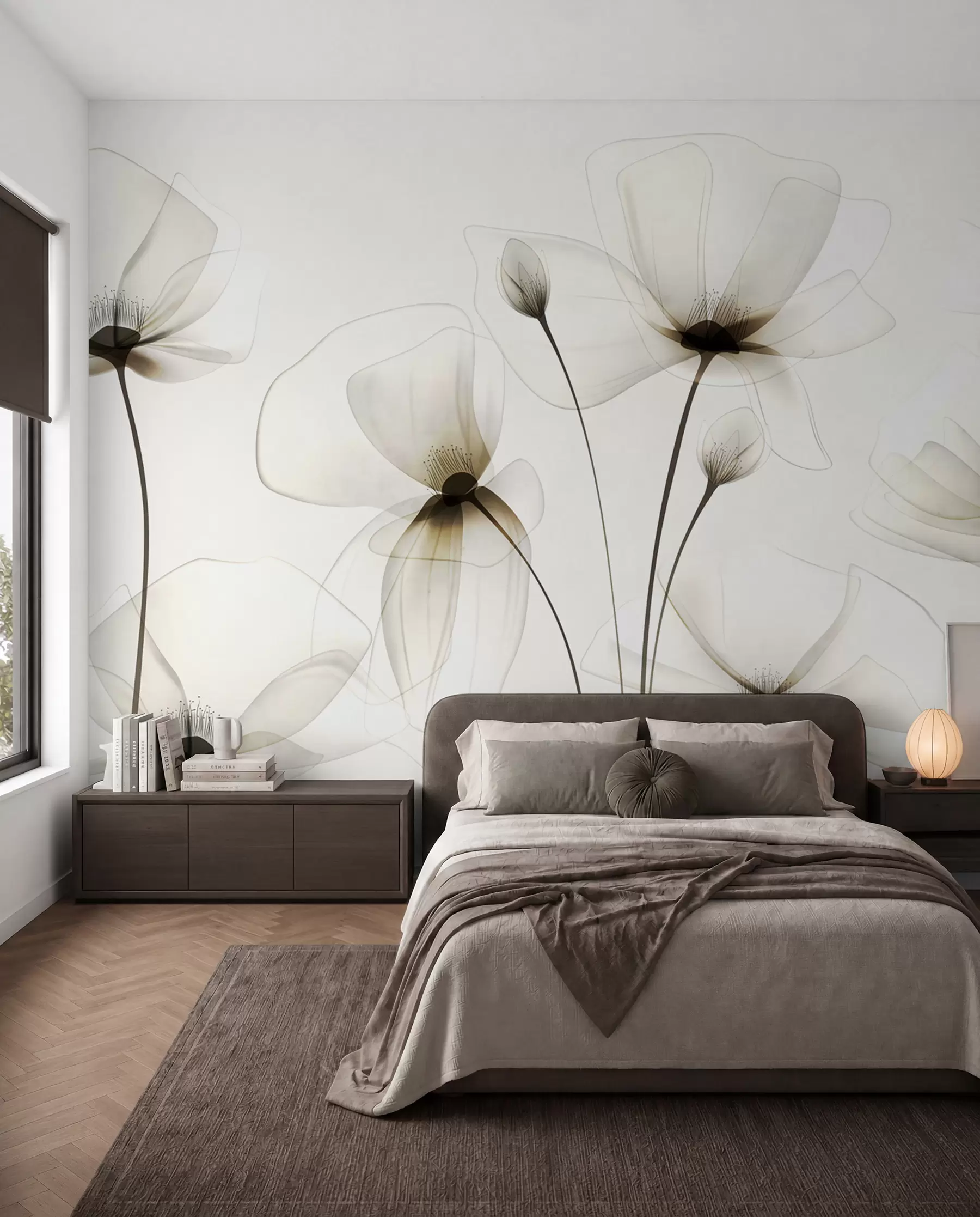 Papier peint Fleurs d’ombre et de lumière w00143