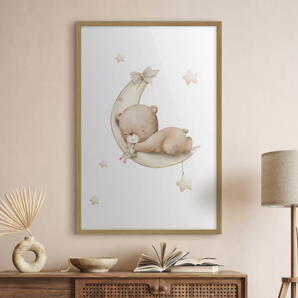 Poster Ours endormi sur la lune f37917