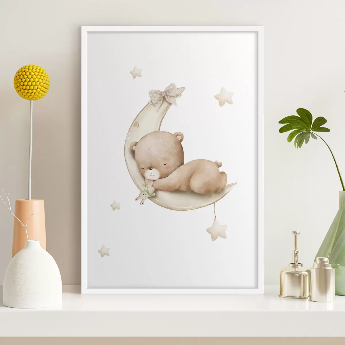 Poster Ours endormi sur la lune f37917