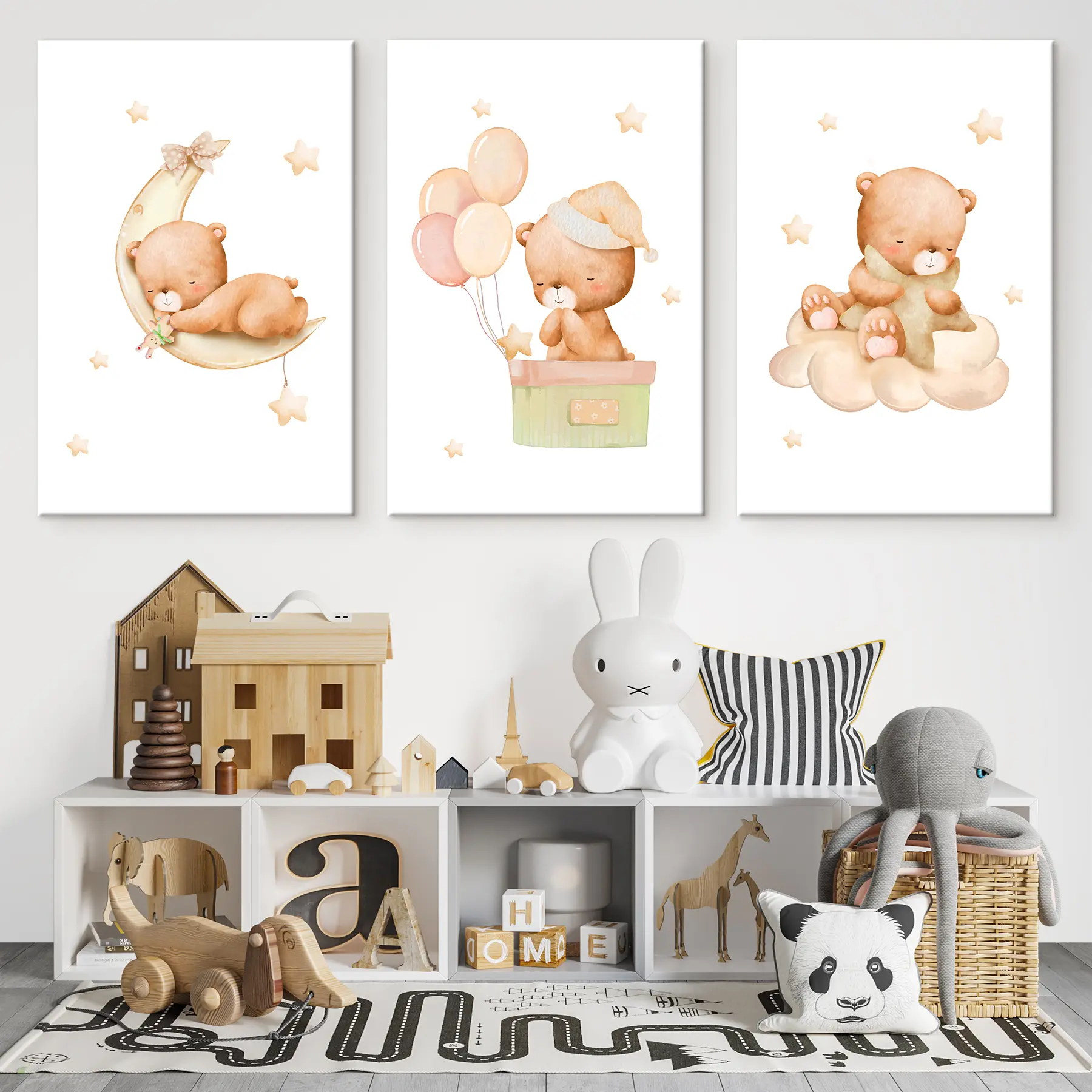 Tableau Les ours en peluche profitent de leurs moments de rêve m00296