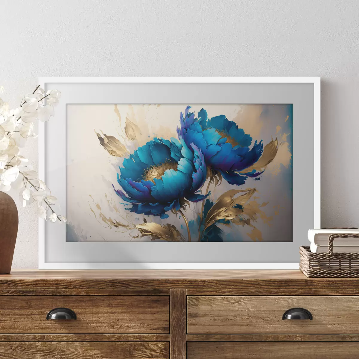 Poster Pivoines bleues f37843