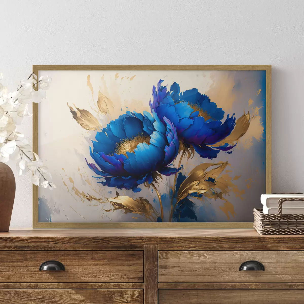 Poster Pivoines bleues f37843