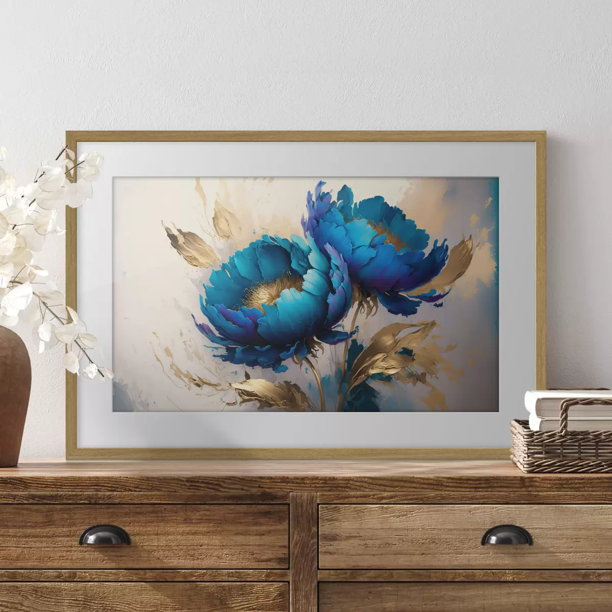 Poster Pivoines bleues f37843