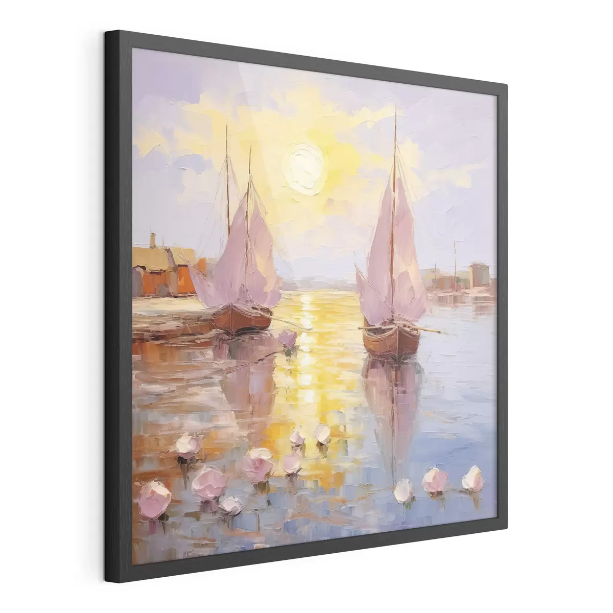 Poster Deux bateaux roses f37881