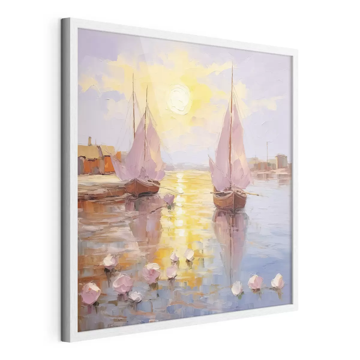 Poster Deux bateaux roses f37881