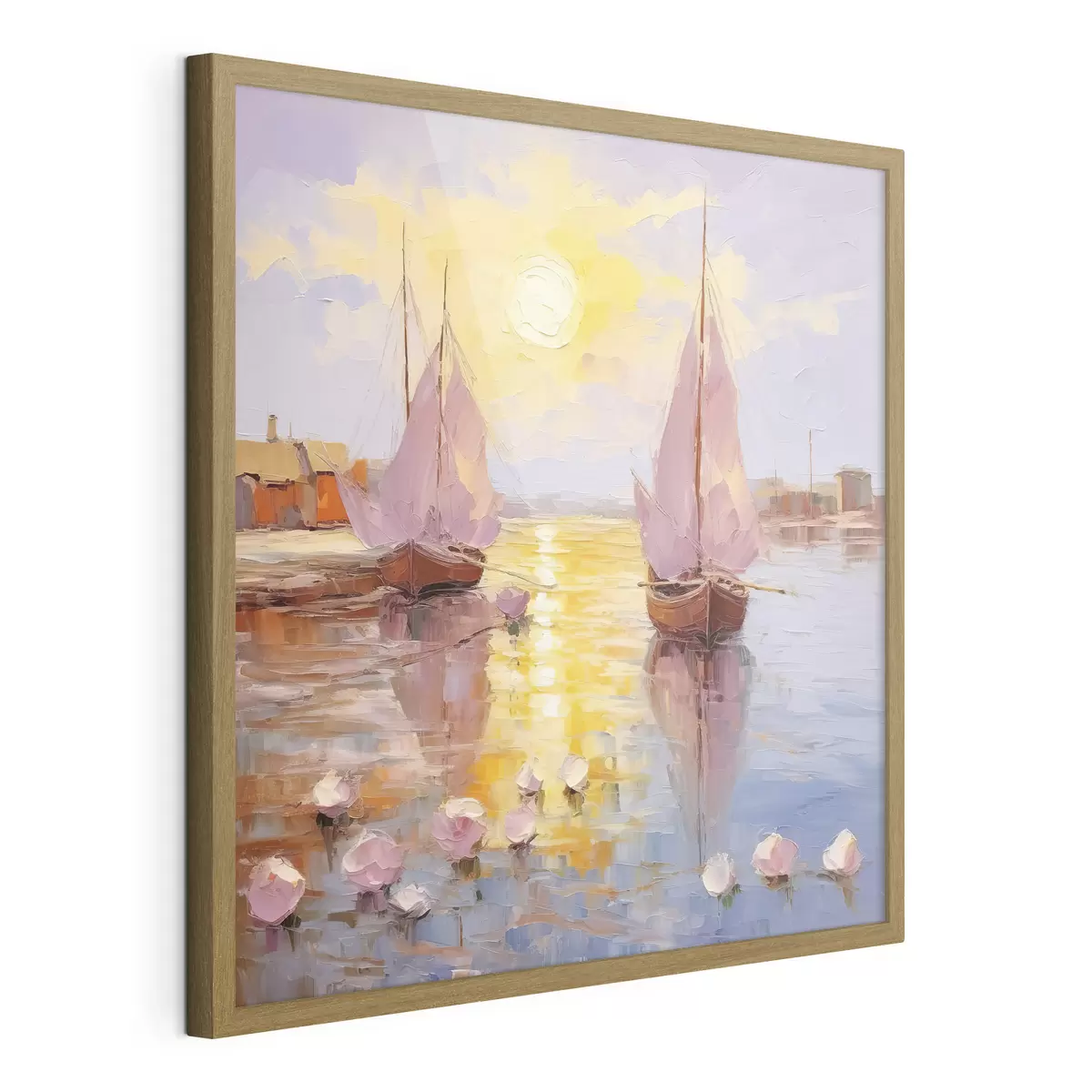 Poster Deux bateaux roses f37881