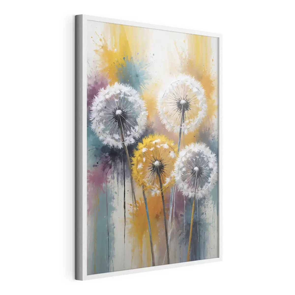 Poster Pissenlits sur fond coloré f38060