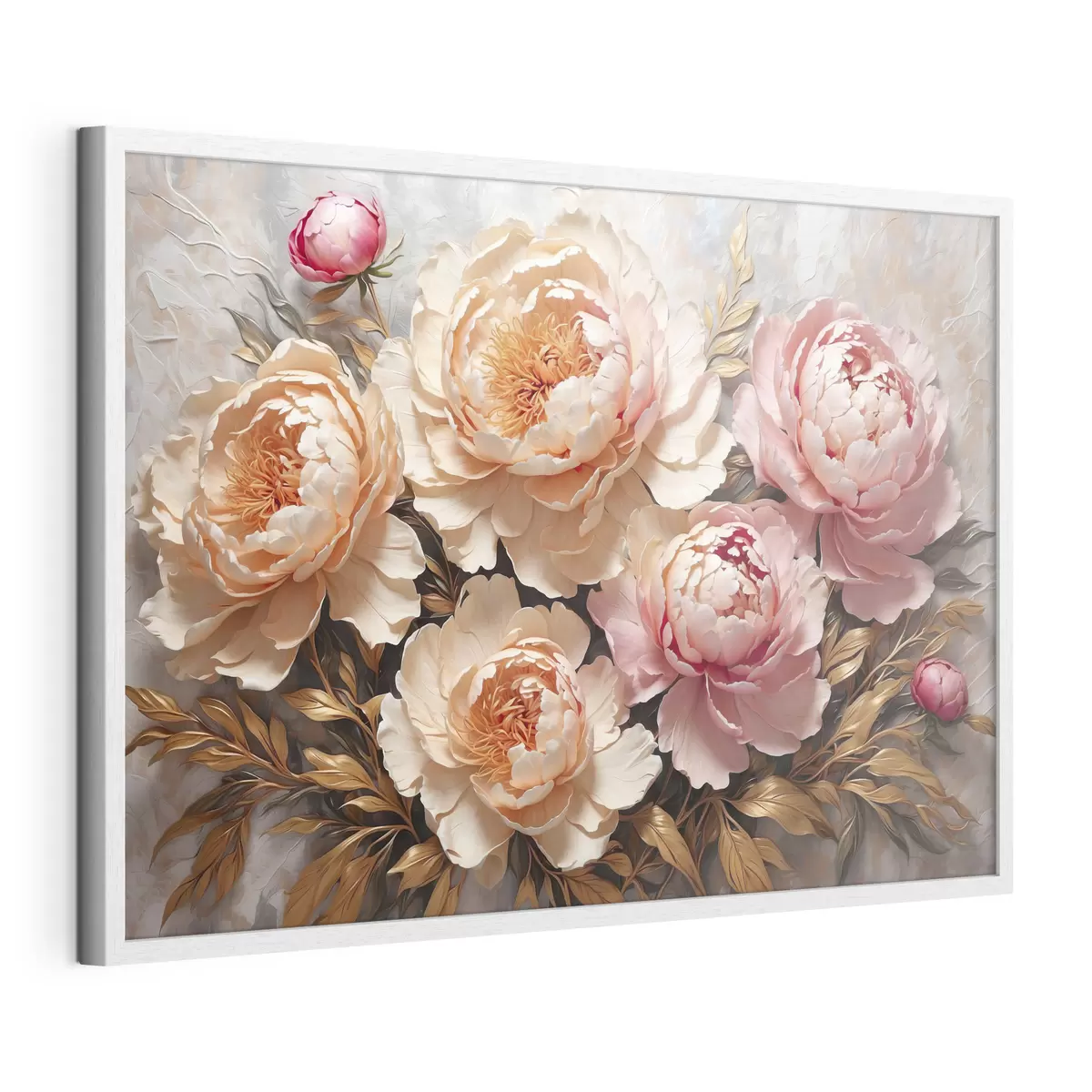 Poster Pivoines aux couleurs chaudes f38065