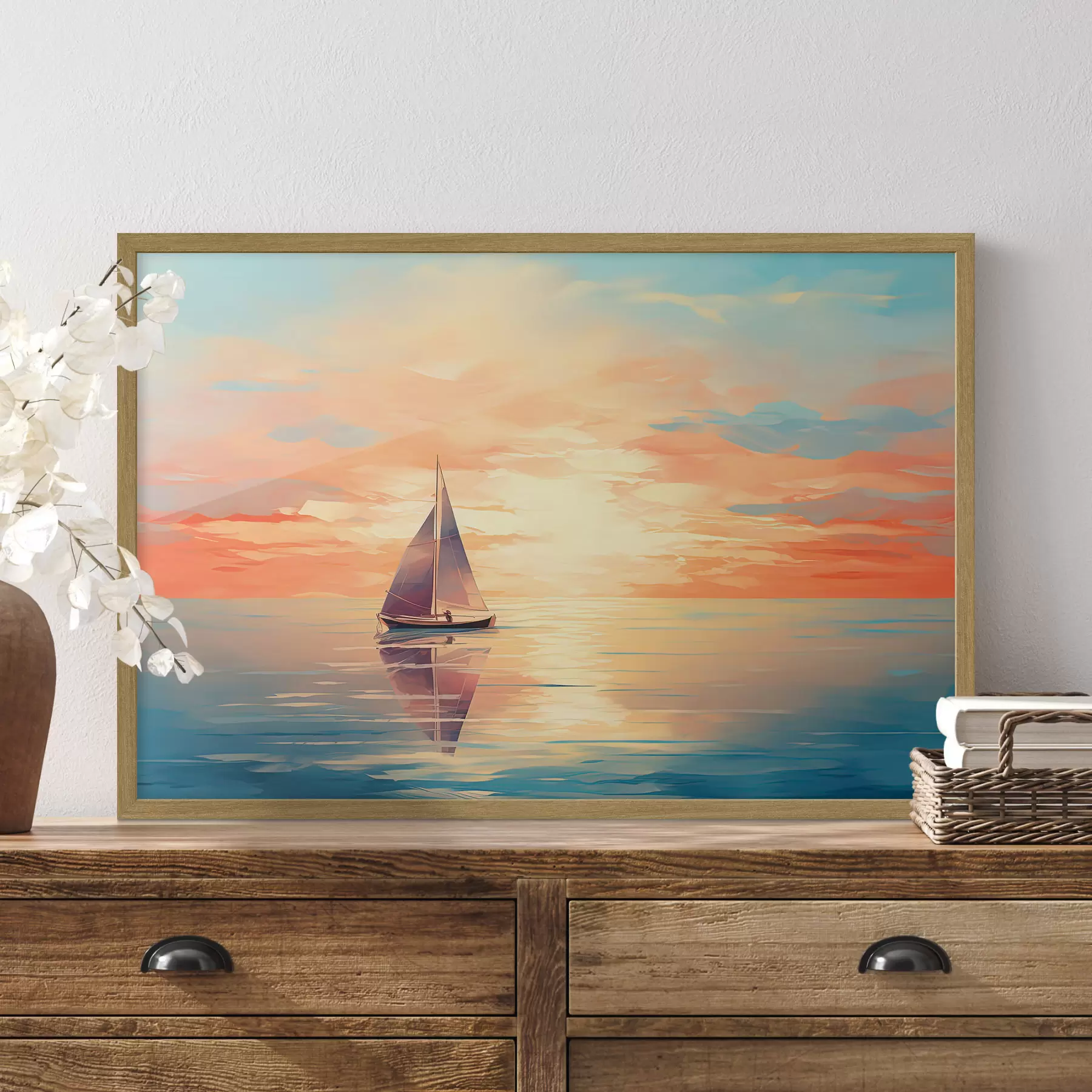 Papier peint Bateau aquarelle f38050